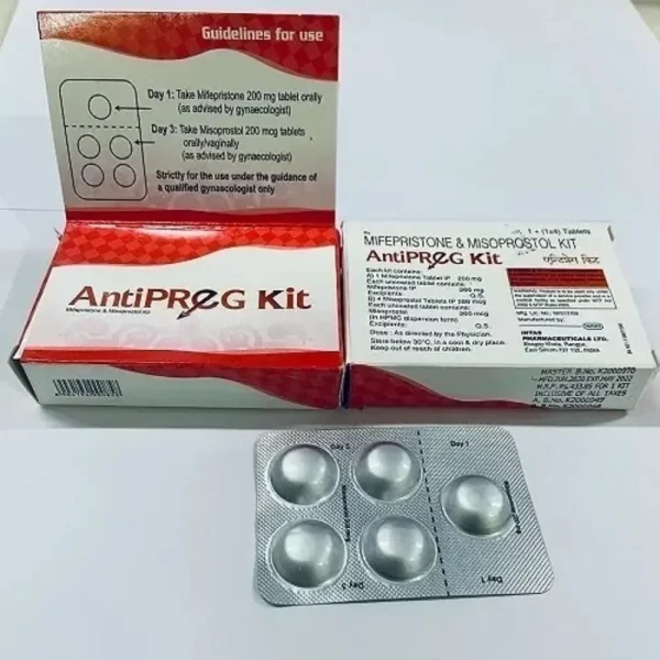 antipregkittablets AntiPREG Kit: Mifepristone 200 mg + Misoprostol 800 mcg